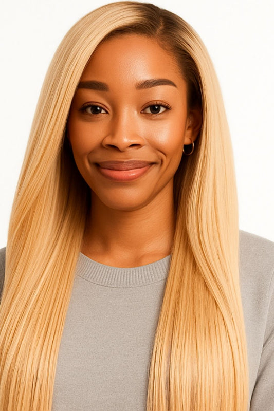 Blonde Straight 13x4 Transparent Lace Front Wig