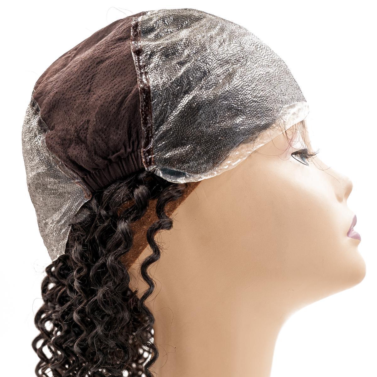 Curly Poly‑Skin Medical Wig — Natural 1B