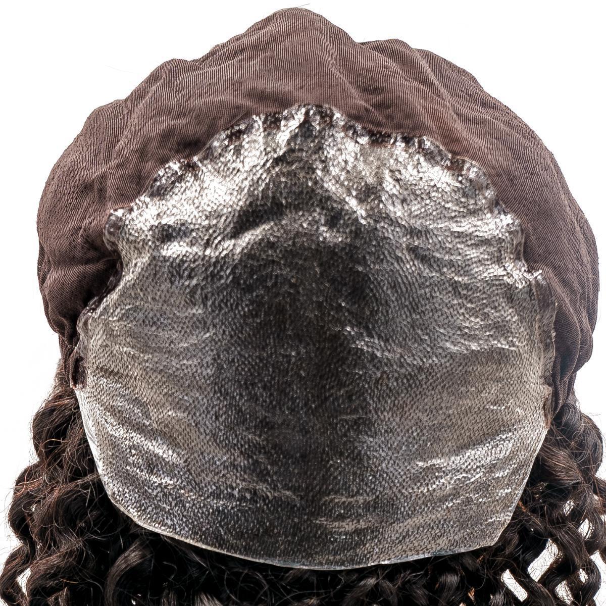 Curly Poly‑Skin Medical Wig — Natural 1B