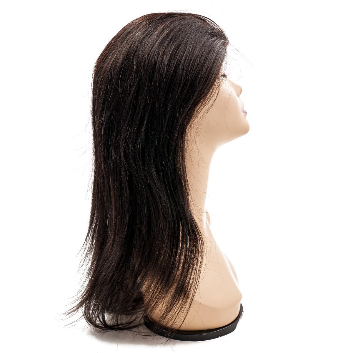 Straight Fine‑Mono Medical Wig — Natural 1B
