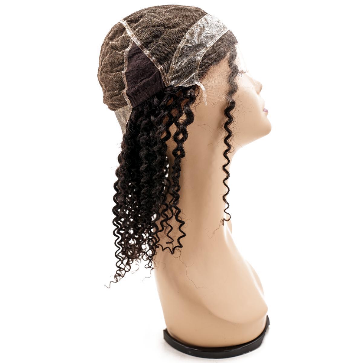 Curly Mono Lace Front Medical Wig — Natural 1B