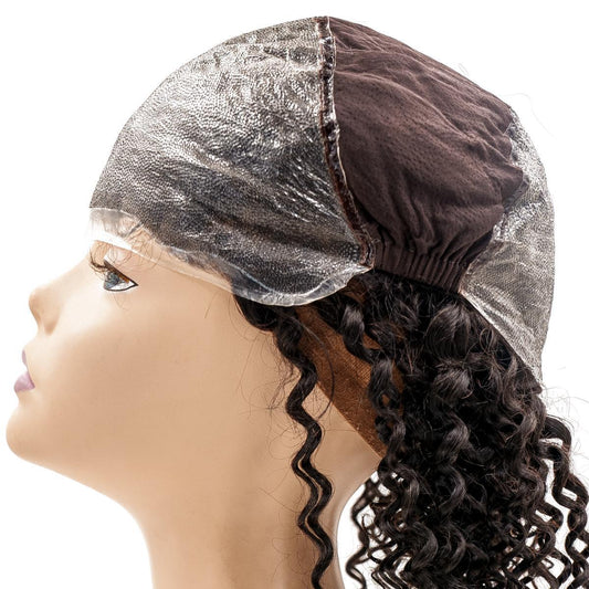 Curly Poly‑Skin Medical Wig — Natural 1B