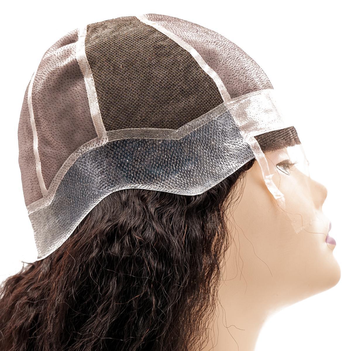 Kinky Straight Silicone‑Skin Medical Wig — Natural 1B