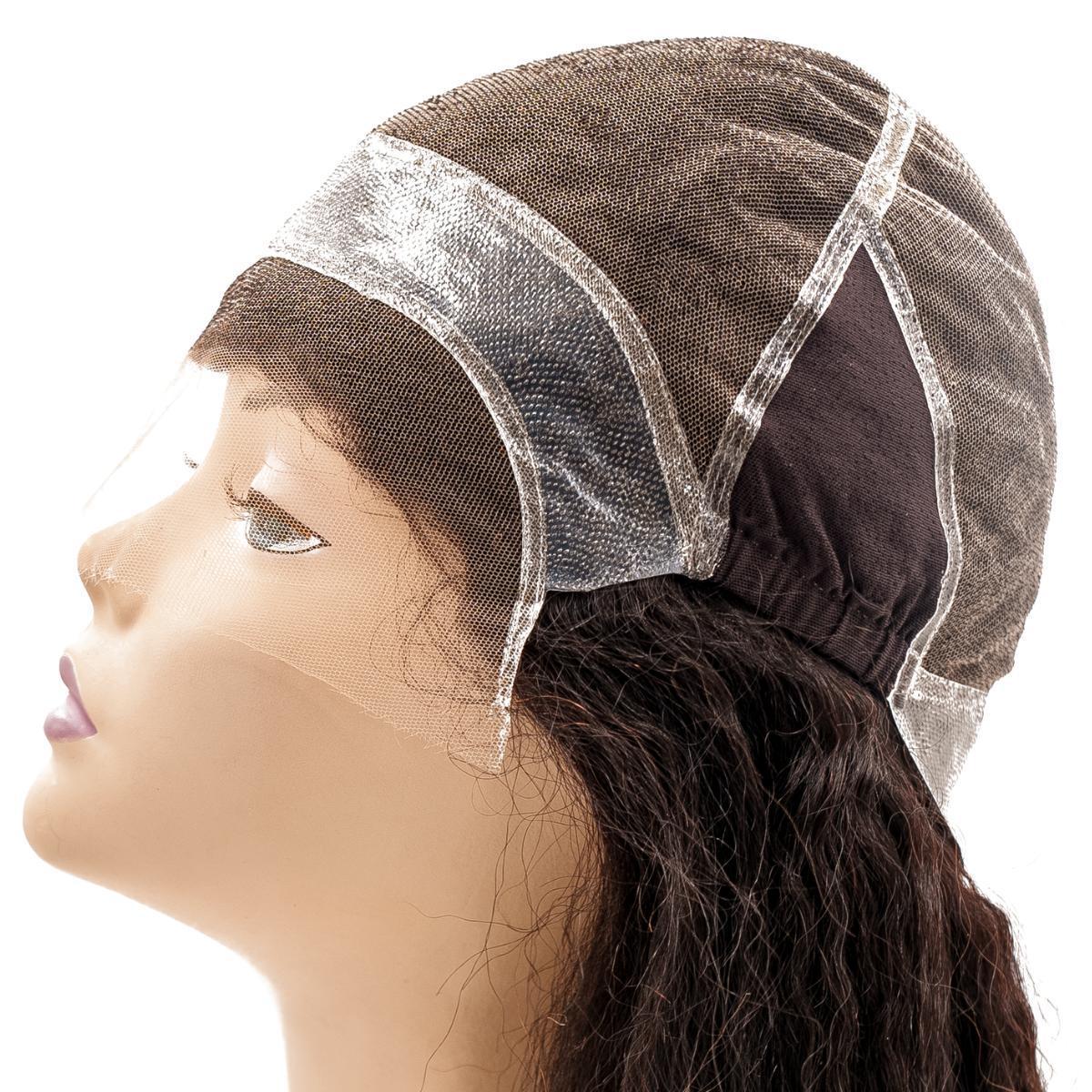 Kinky Straight Poly‑Skin Medical Wig — Natural 1B