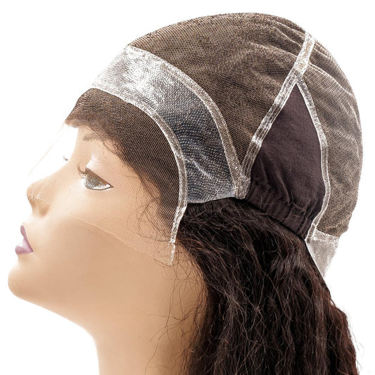 Kinky Straight Poly‑Skin Medical Wig — Natural 1B