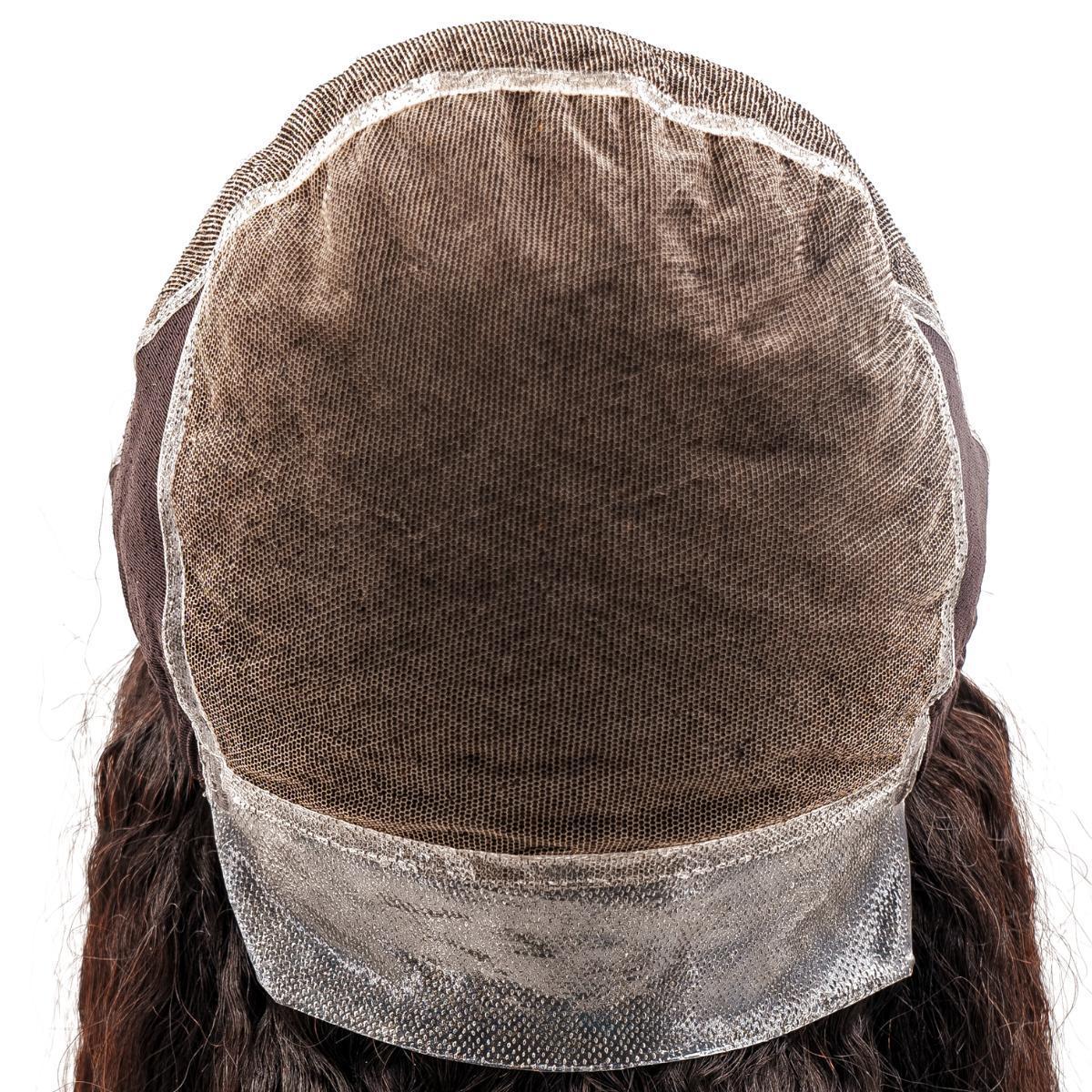 Kinky Straight Poly‑Skin Medical Wig — Natural 1B